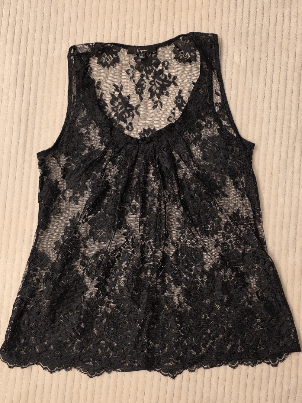 Express Black Floral Lace Sleeveless Tank